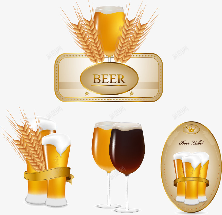 啤酒标贴png免抠素材_新图网 https://ixintu.com beer 丝带 刀 叉 叶子 啤酒 啤酒标贴矢量素材 图案 小麦 徽章 手绘 托盘 杯子 标签 标贴 水渍 水花 水迹 水龙头 瓶子 瓶贴 盘子 线条 虾 酒桶 酒瓶 餐具 鱼 麦穗 龙虾