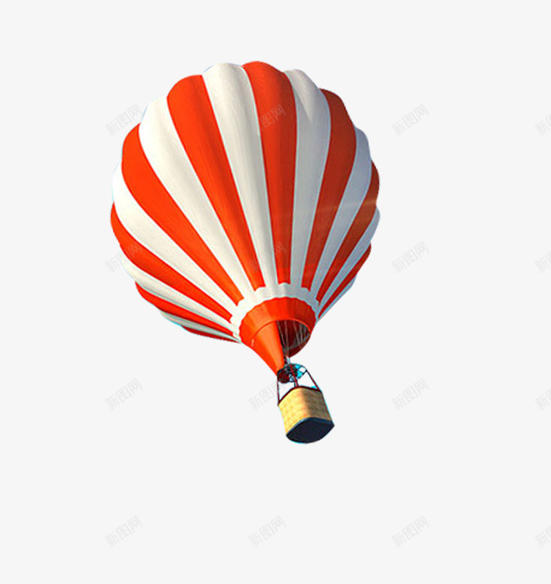 橙色条纹热气球飞翔png免抠素材_新图网 https://ixintu.com 条纹 橙色 热气球 颜色