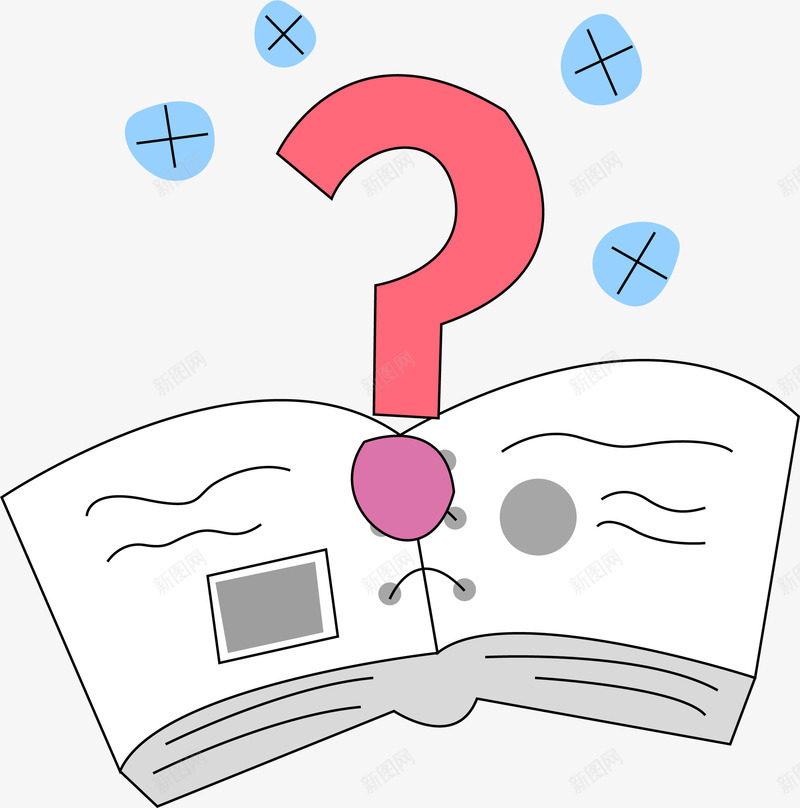 手绘书本红色句号图案矢量图ai免抠素材_新图网 https://ixintu.com 书本 手绘 红色句号图案 矢量图