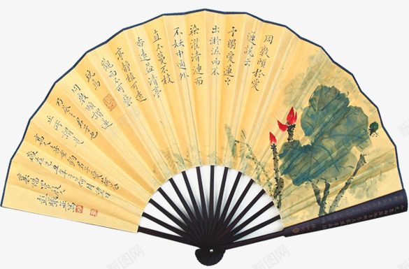 中国风扇子纸扇子装饰png免抠素材_新图网 https://ixintu.com 中国风 扇子 装饰