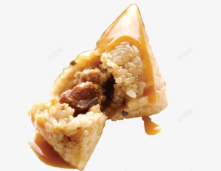 粽子png免抠素材_新图网 https://ixintu.com 端午节粽子 粽子叶 粽子馅