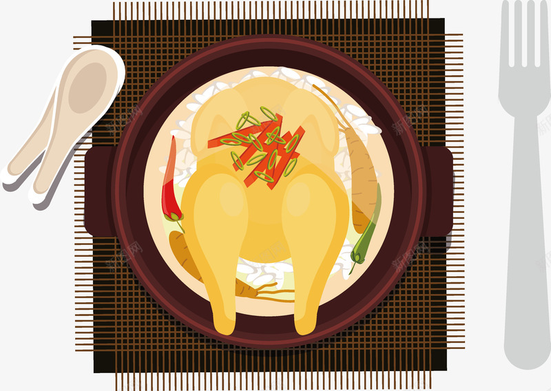 卡通美食碳烤鸡矢量图ai免抠素材_新图网 https://ixintu.com 卡通碳烤鸡 吃货 大餐 家乡 炖鸡 烤鸡 特色 盘子 美食碳烤鸡 餐饮 鸡 鸡肉 矢量图