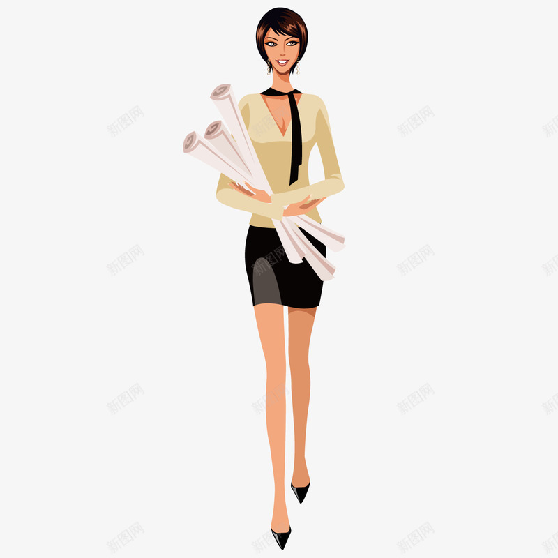 公司员工png免抠素材_新图网 https://ixintu.com 人物 公司员工 卡通 职场菜鸟 职场高手