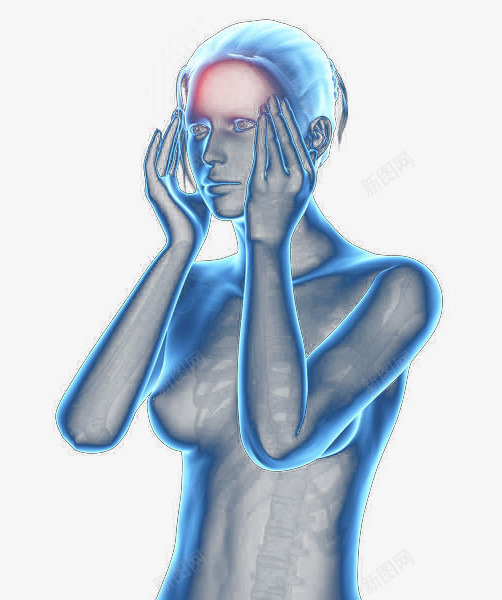 3D人体按摩脑袋png免抠素材_新图网 https://ixintu.com 头疼的人 头痛 忍受 按摩 疼 疼痛 痛 痛苦