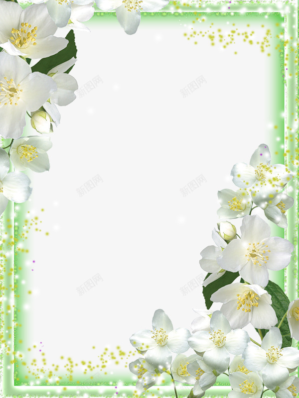 百合花相框png免抠素材_新图网 https://ixintu.com 好看 实用 相框 花朵