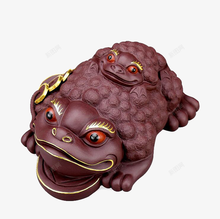 紫砂茶宠雕塑png免抠素材_新图网 https://ixintu.com 产品实物 免费png图片 招财金蟾 茶具 茶玩