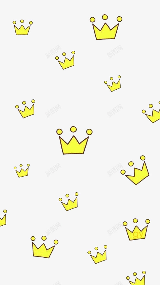 简笔画皇冠png免抠素材_新图网 https://ixintu.com 卡通 可爱 装饰元素 金黄色