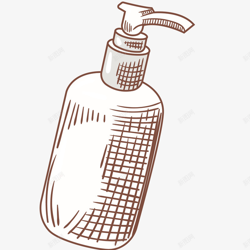 沐浴露瓶子插画矢量图ai免抠素材_新图网 https://ixintu.com 免抠PNG 日用品 沐浴露 沐浴露瓶子矢量插画 瓶子 美容 芳香疗法 矢量图