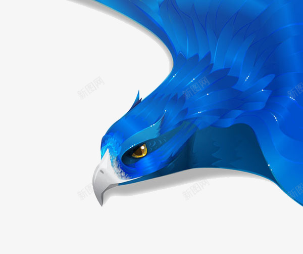 蓝色老鹰飞鸟png免抠素材_新图网 https://ixintu.com 素材 老鹰 蓝色 飞鸟