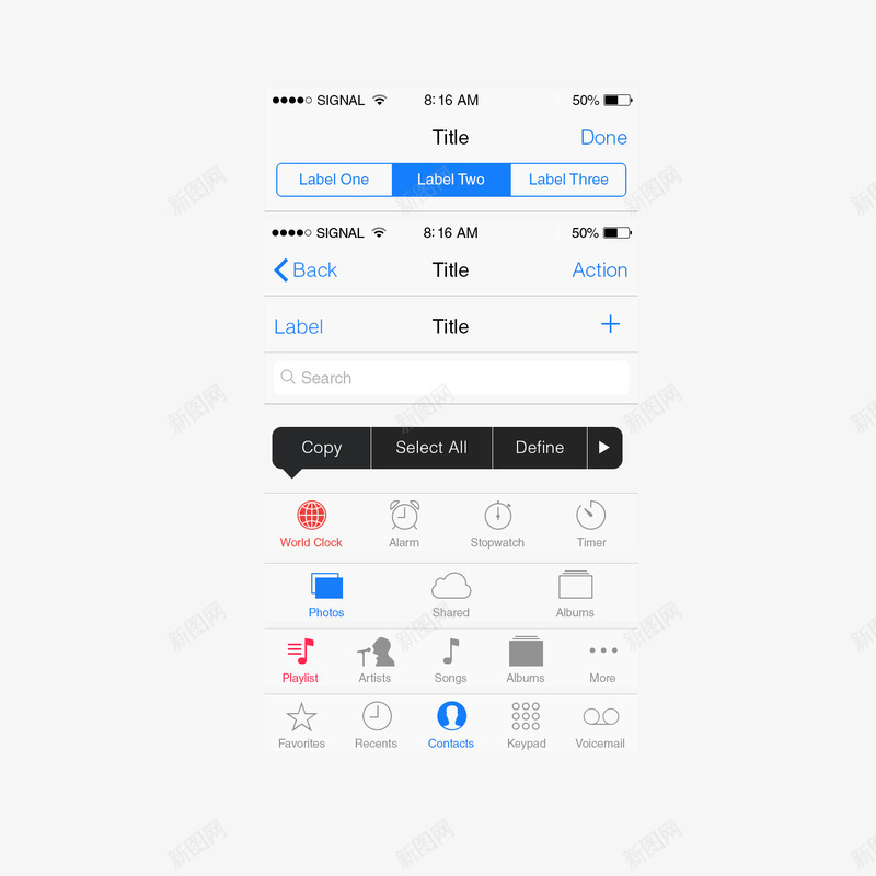 iPhone手机状态栏图标psd_新图网 https://ixintu.com iPhone iPhone图标 iPhone手机 iPhone手机图标素材 图标 图标素材 手机 手机图标 手机素材 收藏 时间 电量 苹果手机顶部状态栏 返回