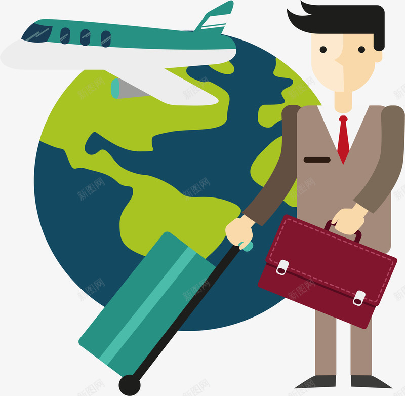 出差商务旅行png免抠素材_新图网 https://ixintu.com 公出 出差 商务 旅行 矢量素材