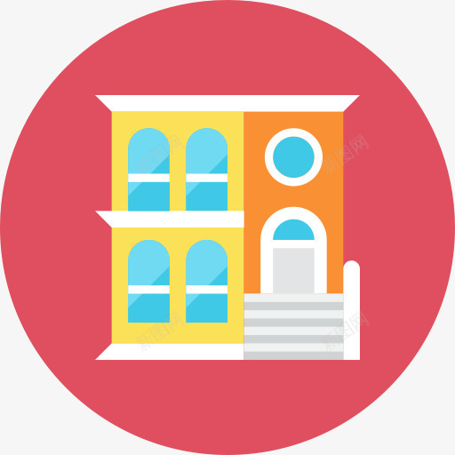公寓该公司免费包圆形png免抠素材_新图网 https://ixintu.com Apartment 公寓