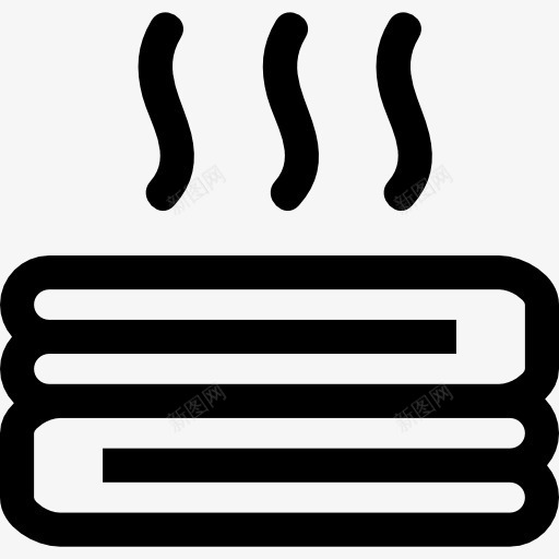热毛巾图标png_新图网 https://ixintu.com 工具 工具和器具 干燥 毛巾 温暖 热 轮廓