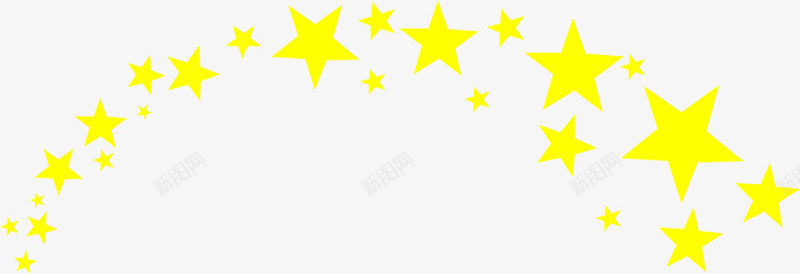 弧形黄色星星党建png免抠素材_新图网 https://ixintu.com 党庆 党建 弧形 星星 黄色