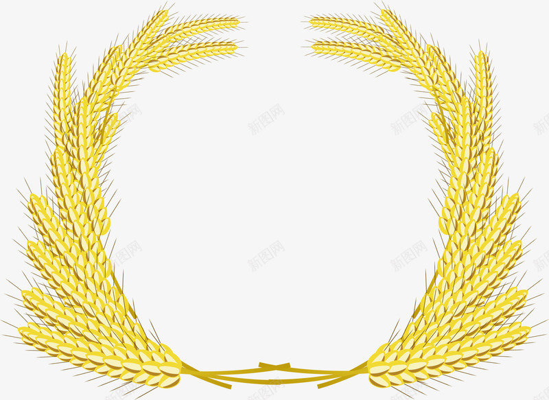 稻谷稻穗标志png免抠素材_新图网 https://ixintu.com 免抠PNG 图案 标志 稻穗 稻谷 边框纹理 金色麦穗 黃色稻穗
