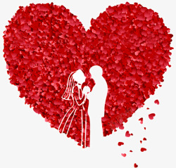情侣元素红色爱心爱心情侣高清图片