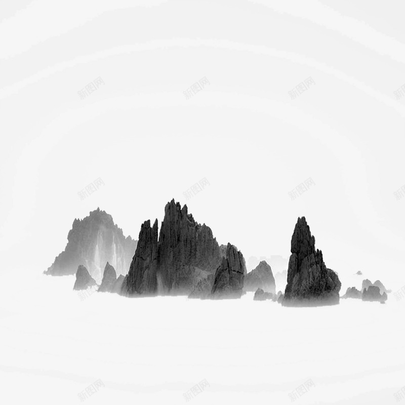 手绘水墨画山峰png免抠素材_新图网 https://ixintu.com 中国风 守护山峰 山峰 山峰素材 手绘 手绘素材