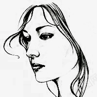 人物素描png免抠素材_新图网 https://ixintu.com 人物 动画片 卡通 可爱 女生 男生 素描 青春
