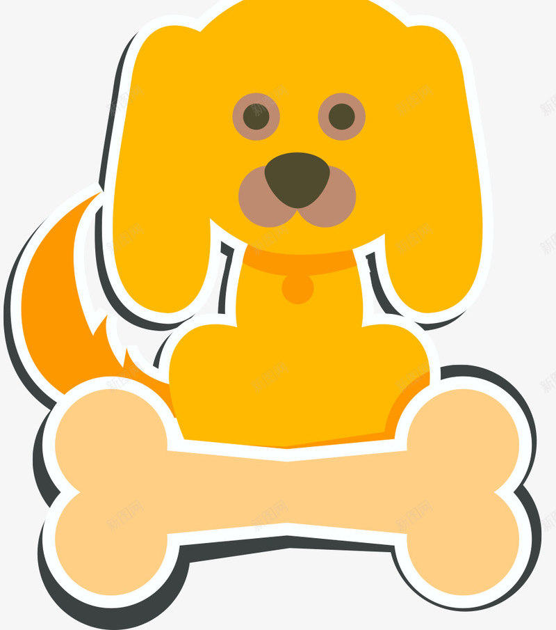 人类的朋友小狗插画矢量图eps免抠素材_新图网 https://ixintu.com friend 动物 卡通 可爱 小狗 插画 矢量图