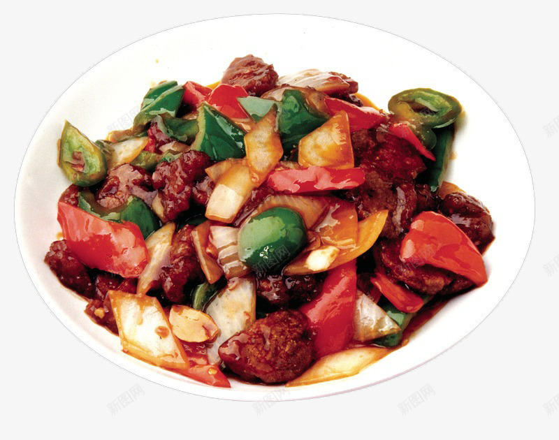 炒牛肉图png免抠素材_新图网 https://ixintu.com 牛肉 装饰 辣椒 食物