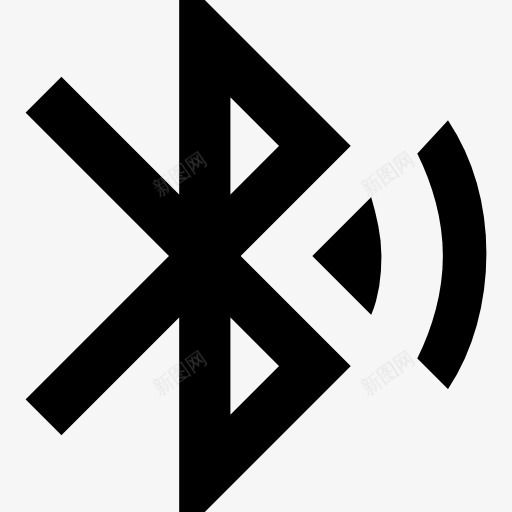 蓝牙信号指示图标png_新图网 https://ixintu.com 信号连接 技术 蓝牙连接