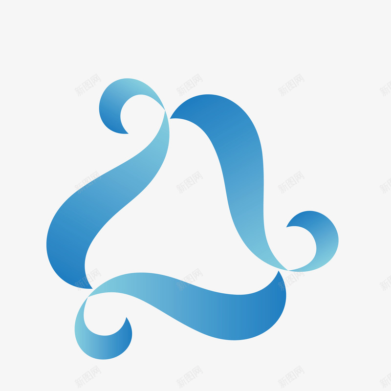 时尚简笔水波装饰png免抠素材_新图网 https://ixintu.com 卡通 图案 时尚 水 水波 波纹 液体 液态 简约 蓝色 装饰