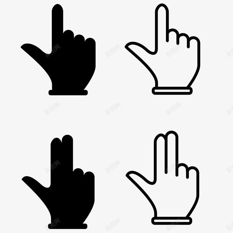 点击的手icon图标png_新图网 https://ixintu.com icon 图标 手指 点击 点击的手