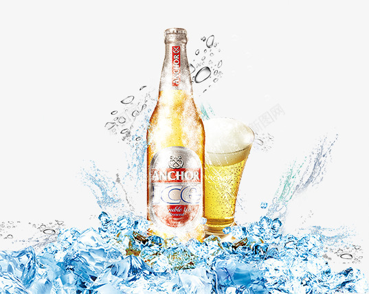 夏日冰爽啤酒冰块png免抠素材_新图网 https://ixintu.com 冰块 啤酒 夏日