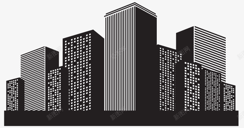 创意都市大厦png免抠素材_新图网 https://ixintu.com 建筑大厦楼群城市
