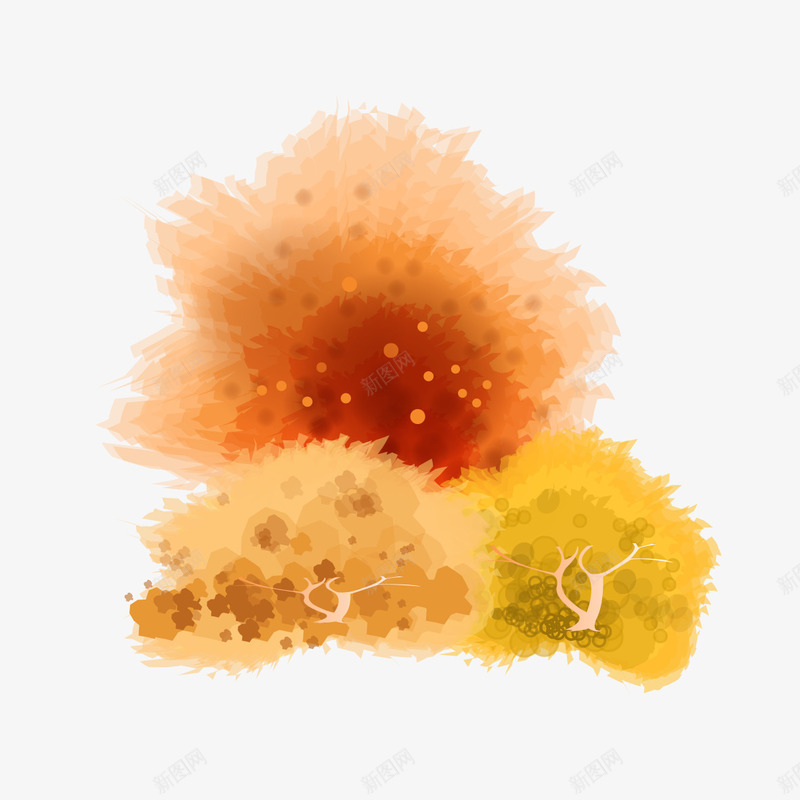 花瓣雾状png免抠素材_新图网 https://ixintu.com 绚丽 花状 花瓣 雾状
