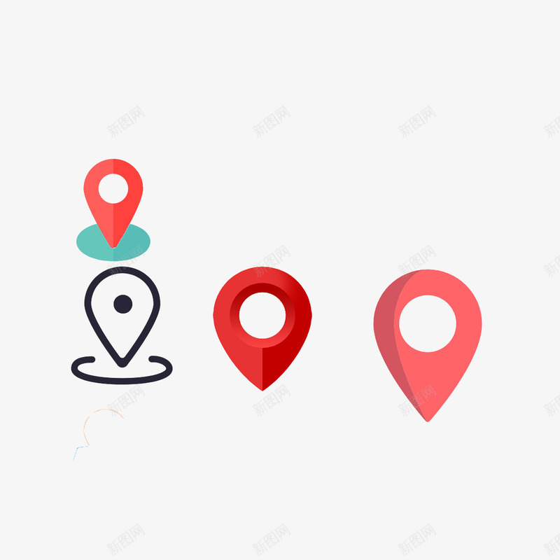 重点标注地图位置定位png免抠素材_新图网 https://ixintu.com 位置 定位 方向 重点标注