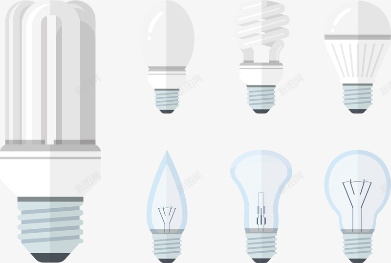 LED灯png免抠素材_新图网 https://ixintu.com 创意 灯泡 白色