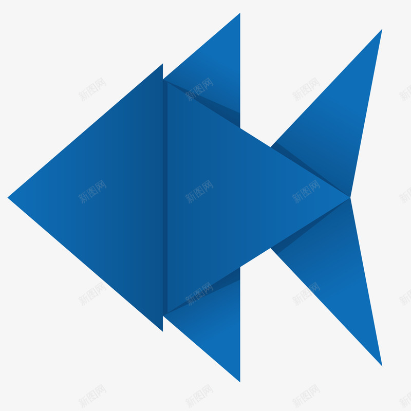 卡通折纸创意彩色动物鱼矢量图ai免抠素材_新图网 https://ixintu.com 三角形小鱼 学校 小学 彩色 手工 手工艺品 折纸 矢量图 纸张 美术课 蓝色 课外 课外活动