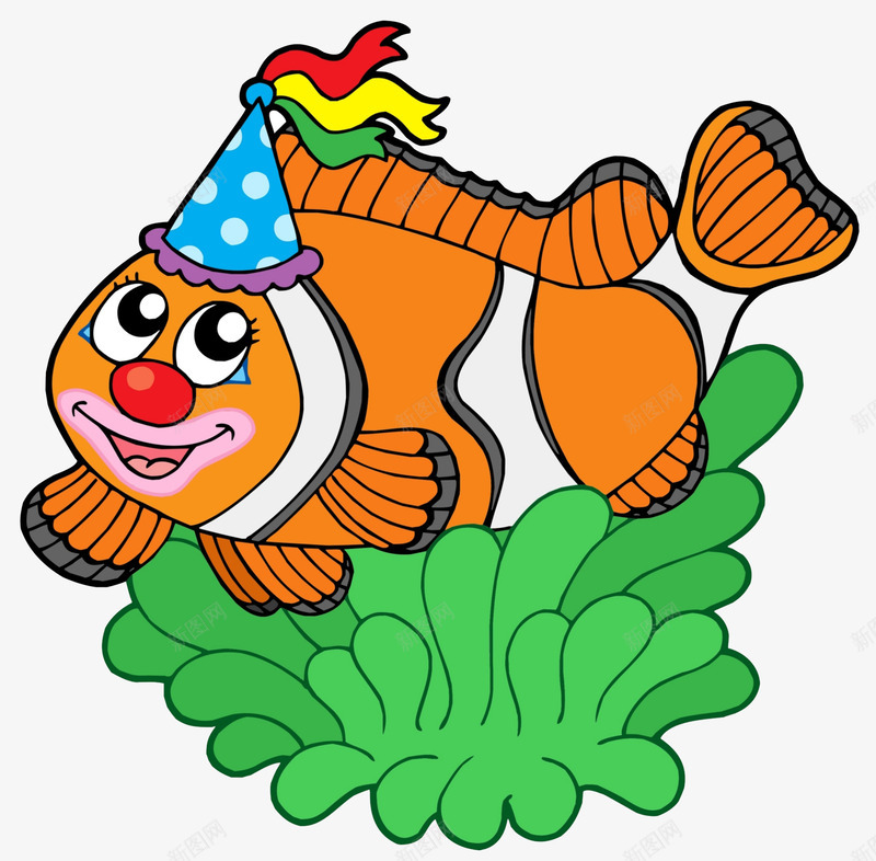 戴着节日帽的小鱼png免抠素材_新图网 https://ixintu.com nbs 以鳃呼吸 卡通 小鱼 带节日帽 水生 生活在水里 脊椎动物 金鱼 鱼 鱼儿 鱼和熊掌 鱼类