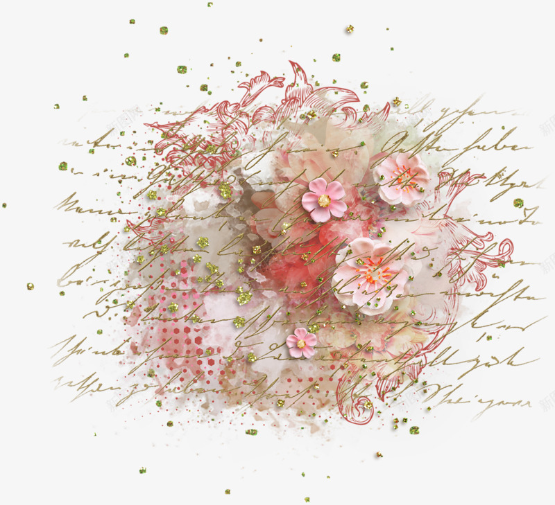 花卉图案花草线描图标png_新图网 https://ixintu.com 国画花卉素材 花卉线描 花草背景素材 装饰图标 装饰素材