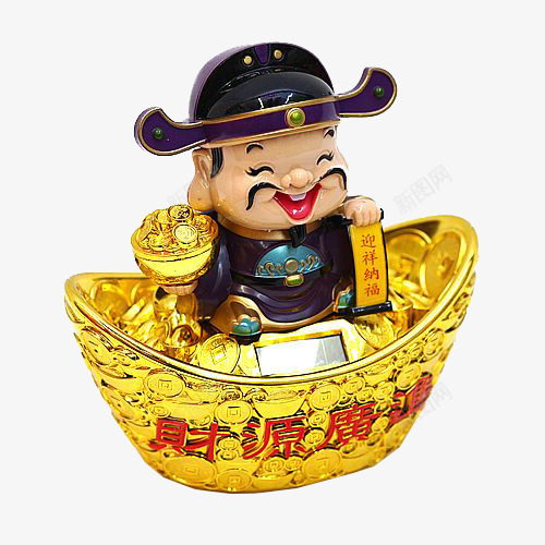 财源广进人物装饰品png免抠素材_新图网 https://ixintu.com 五路财神 卡通人物 喜庆 年画 年画人物 恭喜发财 红色 节庆 财神 财神爷 金元宝