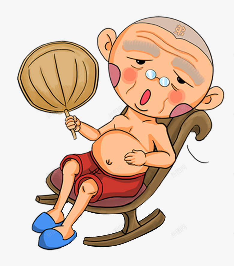 坐在椅子上的老人png免抠素材_新图网 https://ixintu.com 人 人物 老人 重阳节
