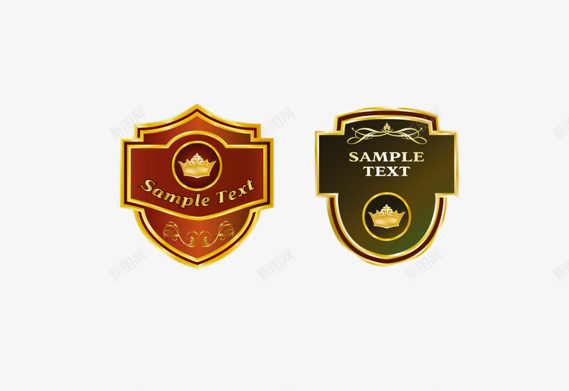 金色优质徽标png免抠素材_新图网 https://ixintu.com 品质标签设计矢量 时尚标签 装饰 装饰元素 金色优质徽标设计模板 高档标签