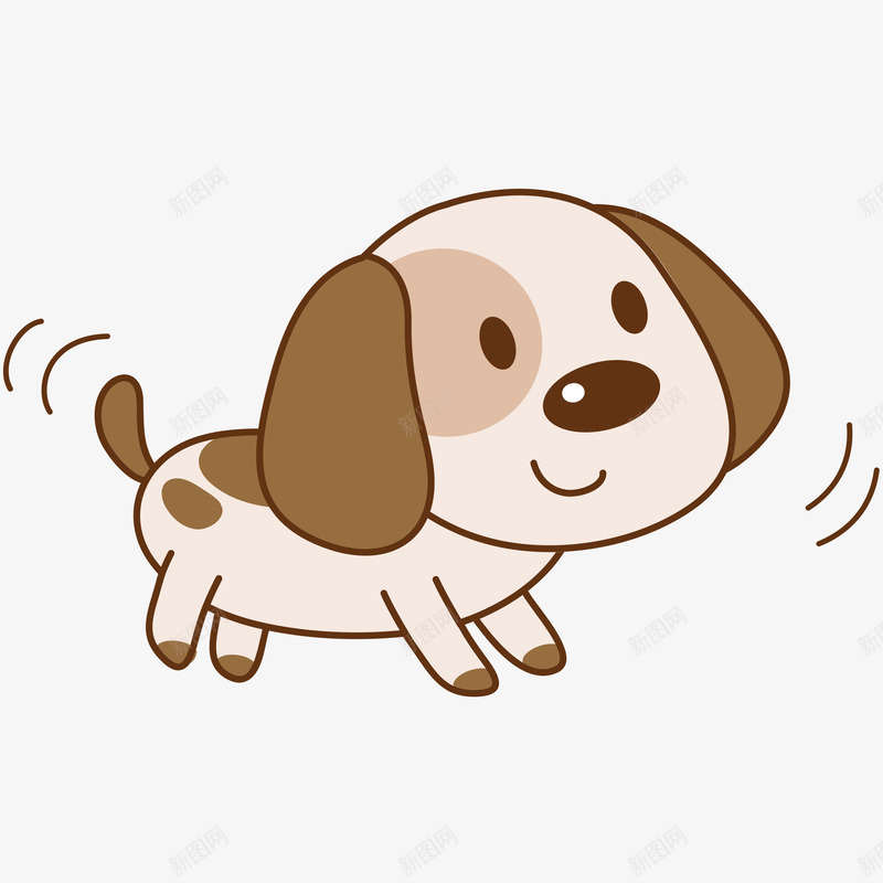 一只可爱的小狗狗png免抠素材_新图网 https://ixintu.com 动漫动画 动物 卡通小狗 卡通手绘 宠物狗 小狗 狗狗运动 装饰图