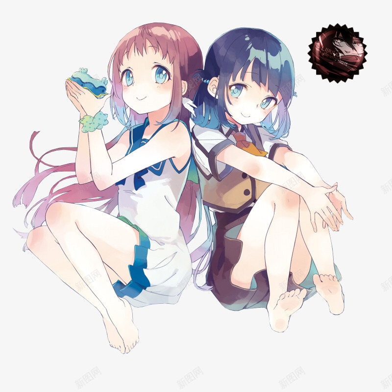 手绘可爱美少女人物png免抠素材_新图网 https://ixintu.com 人物 少女 爱美