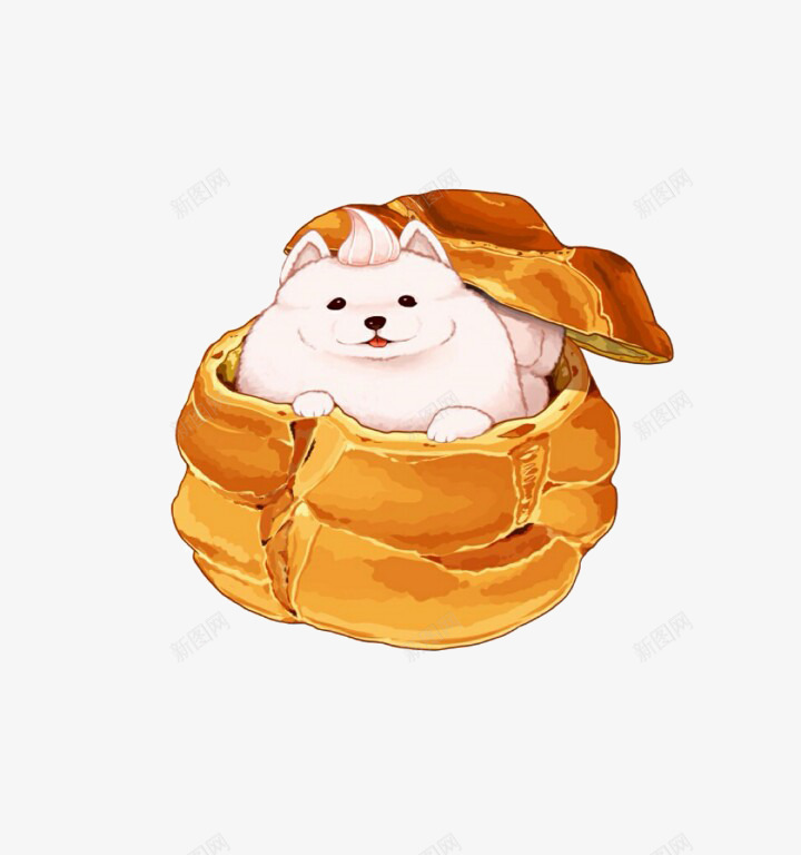 手绘小熊png免抠素材_新图网 https://ixintu.com 小面包 手绘小熊 西餐 面包 食品