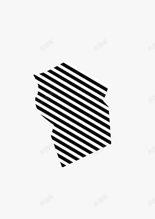 条纹黑白图形形状矢量图ai免抠素材_新图网 https://ixintu.com 图形 条纹 矩形 黑白 矢量图
