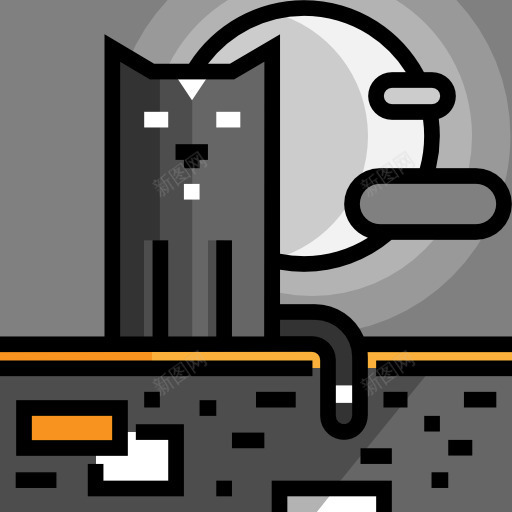 猫图标png_新图网 https://ixintu.com 万圣节 动物 哺乳动物 猫 迷信