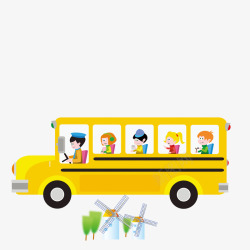 坐车的人物老司机卡通黄色幼儿园高清图片