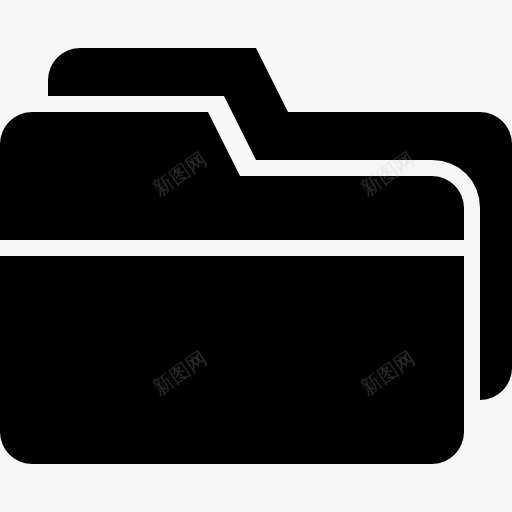 黑色的文件夹界面符号图标png_新图网 https://ixintu.com 工具 文件夹 文档填写山楂 界面 符号 黑