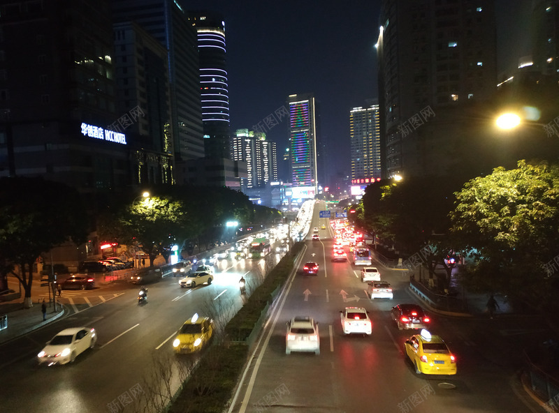 重庆城市夜景png免抠素材_新图网 https://ixintu.com 城市 夜景 车流 重庆