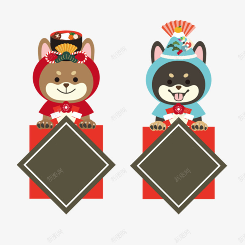 可爱小狗图案狗年主题png免抠素材_新图网 https://ixintu.com 创意 可爱的 小狗 手绘图 新年 春节 狗年设计