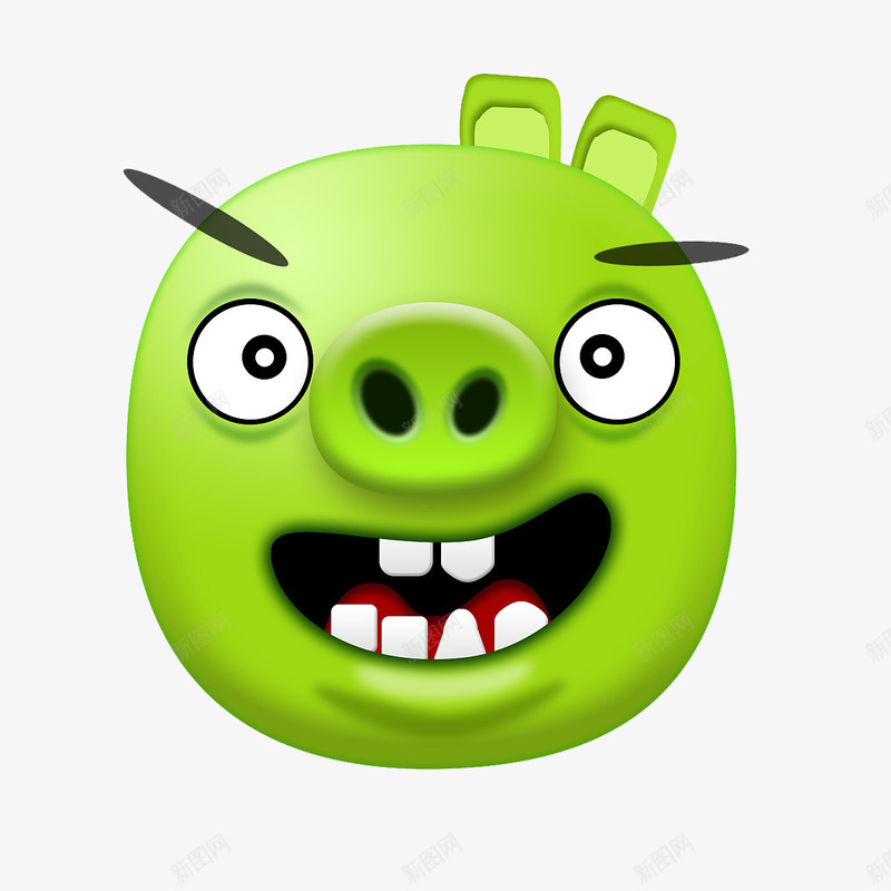 张大嘴巴的绿色猪头png免抠素材_新图网 https://ixintu.com 公猪 动物 卡通 宠物 家猪 家畜 小猪 小香猪 懒惰 牲畜 猪 猪头 畜牲 肥头大耳 饲养