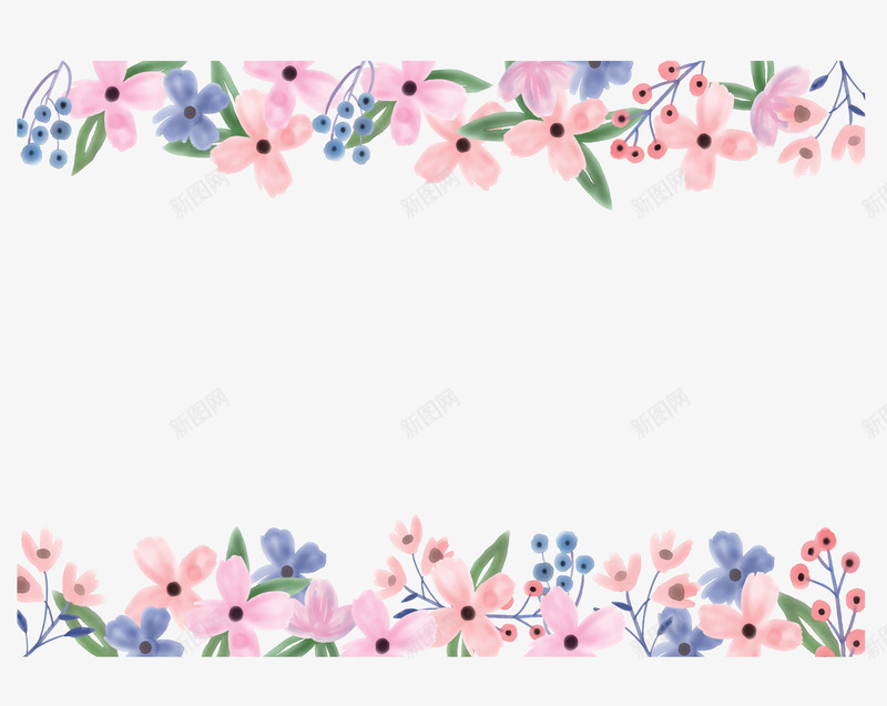 浪漫粉红碎花边框矢量图ai免抠素材_新图网 https://ixintu.com 矢量png 碎花 碎花花丛 碎花边框 粉红碎花 粉红色 矢量图