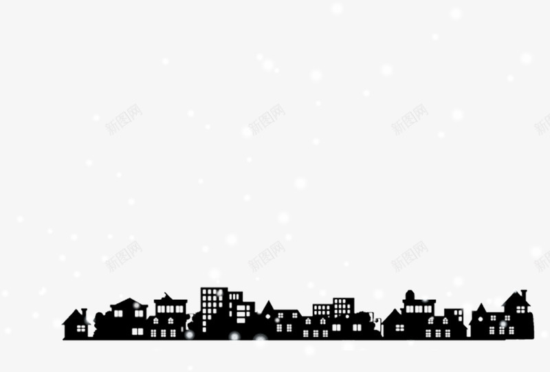 楼层背景png免抠素材_新图网 https://ixintu.com 万家灯火 千家万户 夜色大楼 密集楼层 繁星 雪花点点